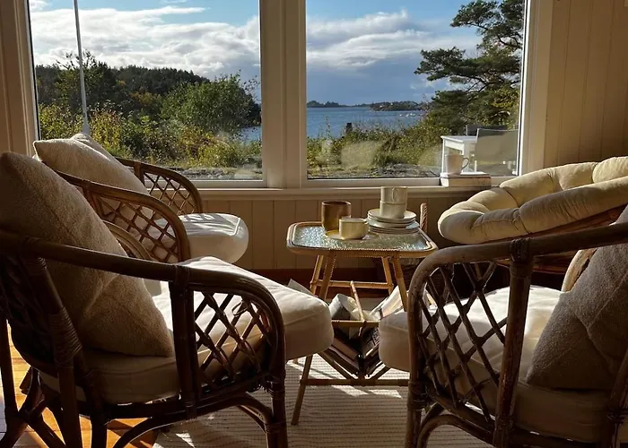 Semesterbostad Delightful Vacation - Boat - Seaview - Garden Grimstad (Aust-Agder)